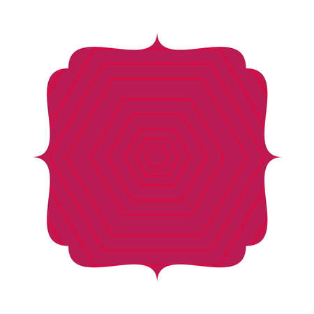 elegant red color frame icon vector illustration designのイラスト素材