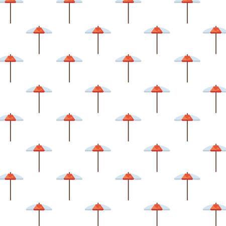 umbrellas beach accessories pattern background vector illustration designのイラスト素材