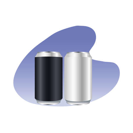 cans aluminium products branding icons vector illustration designのイラスト素材