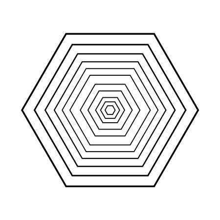 hexagon figure geometric work art icon vector illustration designのイラスト素材