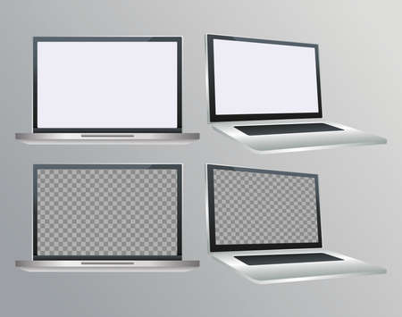 laptops computers portables digital devices vector illustration designのイラスト素材