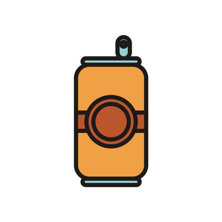 beer can drink international day fill style vector illustration designのイラスト素材