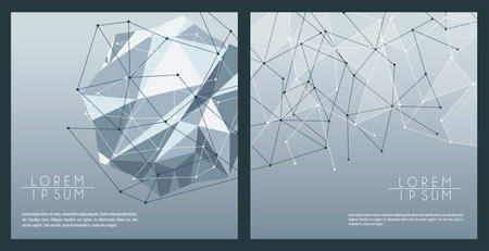 gray color polygonal space background vector illustration design