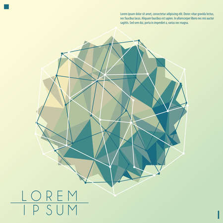 green color polygonal space background vector illustration designのイラスト素材