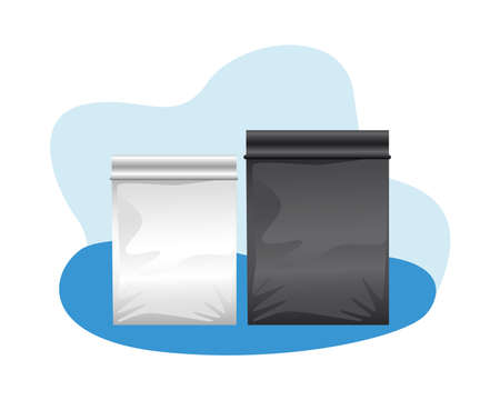 set packing bags products icons vector illustration designのイラスト素材