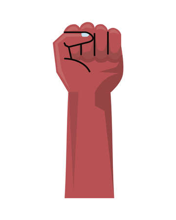 afro hand human fist up isolated icon vector illustration designのイラスト素材