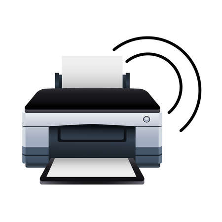printer hardware machine device icon vector illustration designのイラスト素材