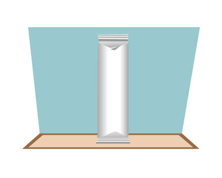 gray sachets packing product isolated icon vector illustration designのイラスト素材