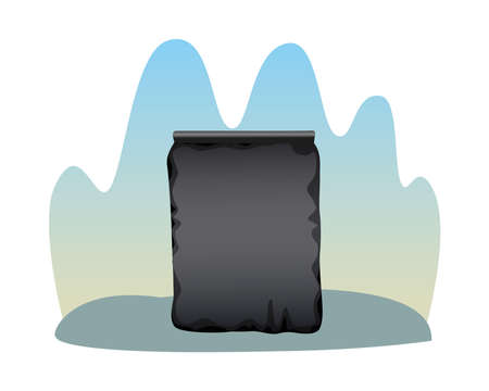 black packing bag product icon vector illustration designのイラスト素材