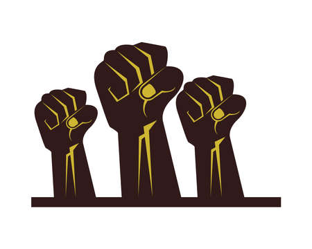 strong hands fist isolated icons vector illustration designのイラスト素材
