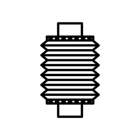 chinese lamp hanging moon festival decoration line style vector illustration designのイラスト素材