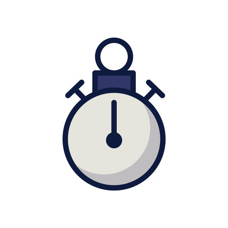chronometer timer line and fill style icon vector illustration design