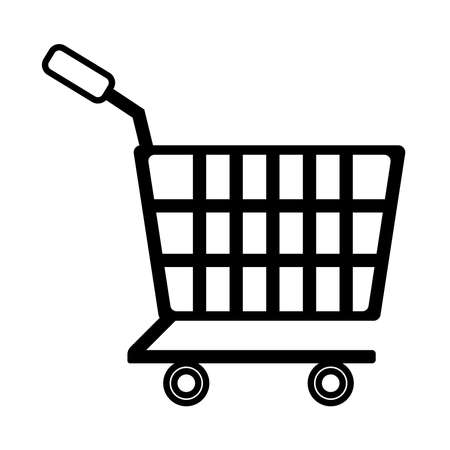 shopping cart line style icon vector illustration designの販売画像