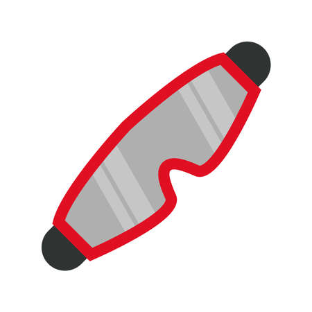 goggles mask tool flat style icon vector illustration designのイラスト素材