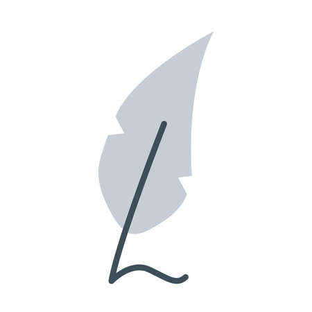 feather font ink flat style icon vector illustration designのイラスト素材