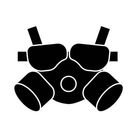 air protection mask silhouette style icon vector illustration designのイラスト素材