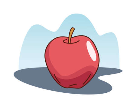 Apple design, Fruit healthy organic food sweet and nature theme Vector illustrationのイラスト素材
