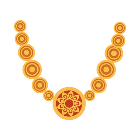 diwali necklace design, Indian culture and hinduism theme Vector illustrationのイラスト素材