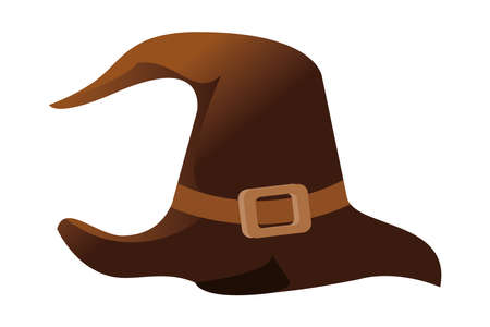 halloween witch hat accessory icon vector illustration designのイラスト素材