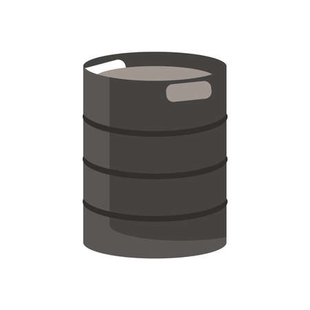 beer barrel metal oktoberfest flat style icon vector illustration designのイラスト素材
