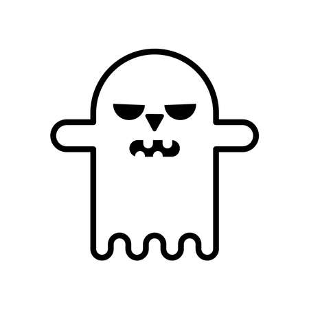 halloween ghost style line icon vector illustration designのイラスト素材