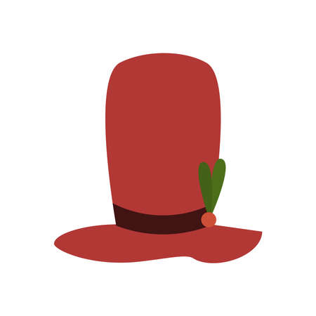 germany traditional top hat accessory flat style icon vector illustration designのイラスト素材