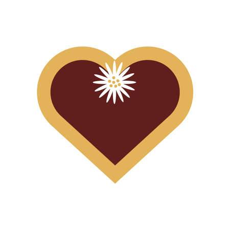 heart love flat style icon vector illustration designのイラスト素材