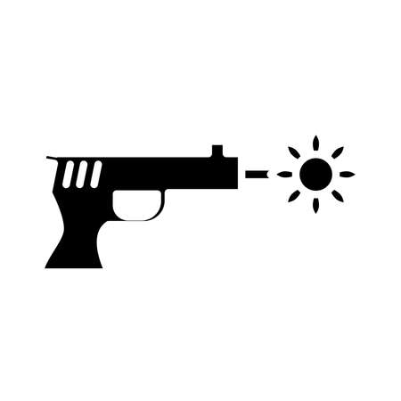 weapon with flower silhouette style icon vector illustration designのイラスト素材
