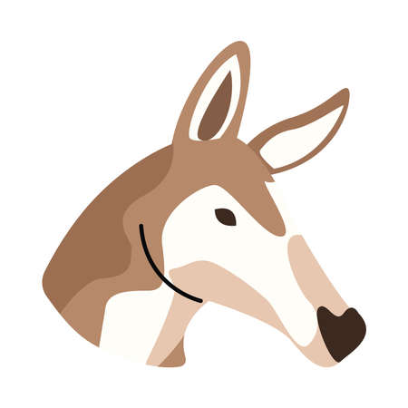 wild fawn animal head nature icon vector illustration designのイラスト素材