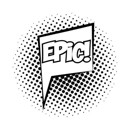 speech bubble with spic word pop art line style vector illustration designのイラスト素材