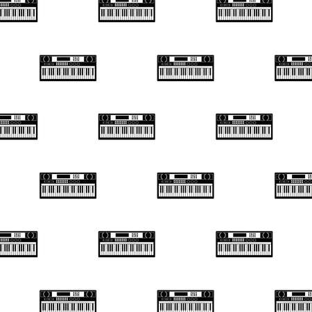 pianos musical instruments pattern background vector illustration designのイラスト素材
