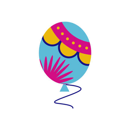 balloon helium floating flat style icon vector illustration designのイラスト素材
