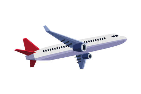 airplane flying travel isolated icon vector illustration designのイラスト素材