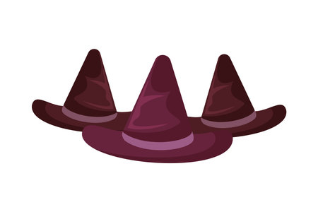 halloween witch hats accessories icons vector illustration design