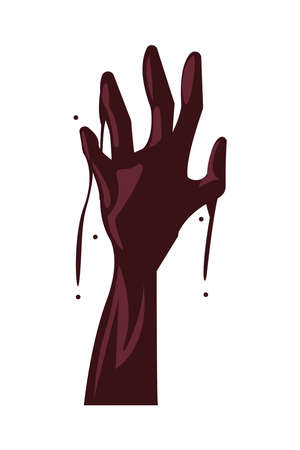zombie death hand isolated icon vector illustration designのイラスト素材