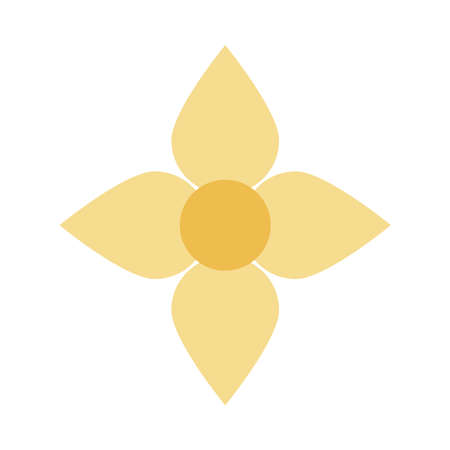 beautiful golden flower garden nature vector illustration designのイラスト素材