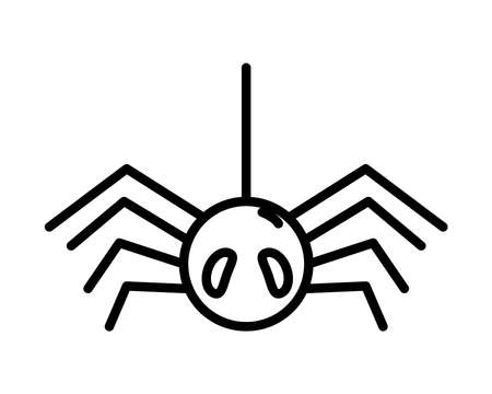 halloween spider line style icon vector illustration designのイラスト素材