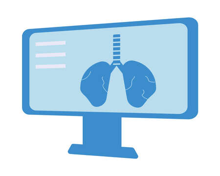 lungs in display test icon vector illustration designのイラスト素材