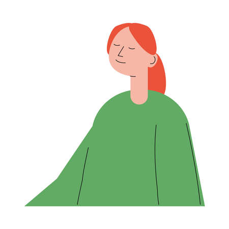 woman sick avatar character icon vector illustration designのイラスト素材