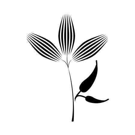 branch with leafs plant nature icon vector illustration designのイラスト素材