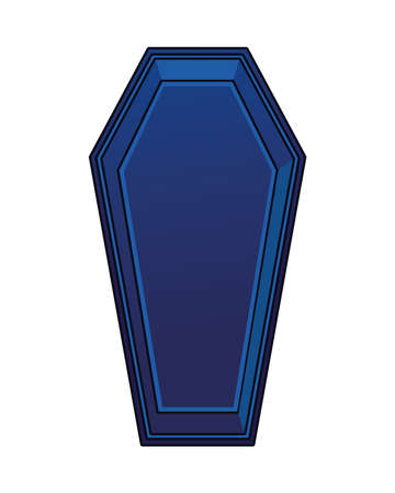 halloween wooden coffin isolated icon vector illustration designのイラスト素材