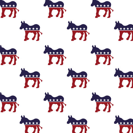 united states of america flag in donkey vector illustration design