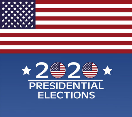 usa elections day poster with flag and lettering vector illustration design