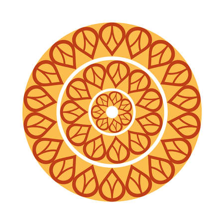 navratri mandala with pink color decoration hindu icon vector illustration designのイラスト素材
