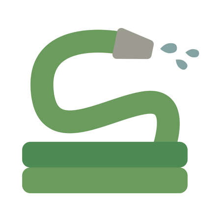 garden hose tool flat style icon vector illustration designのイラスト素材
