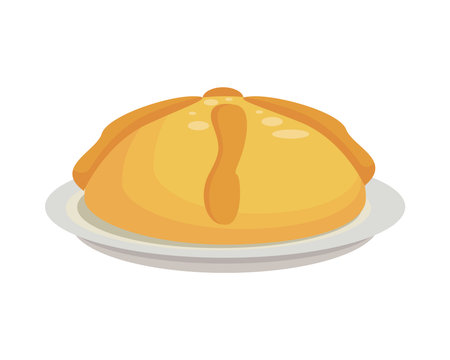 sweet pie pastry bakery icon vector illustration design