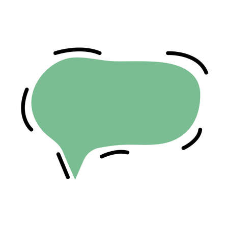 speech bubble green color isolated icon vector illustration designのイラスト素材