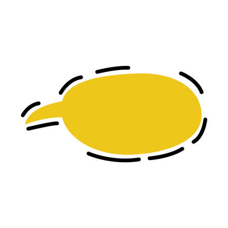 speech bubble color yellow isolated icon vector illustration designのイラスト素材