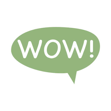 speech bubble with wow word vector illustration designのイラスト素材