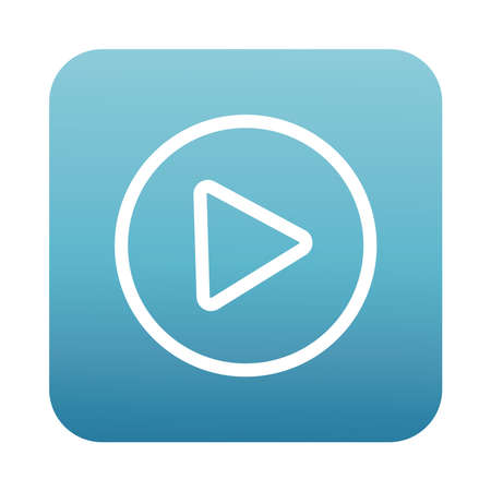 play button block gradient style icon vector illustration designのイラスト素材